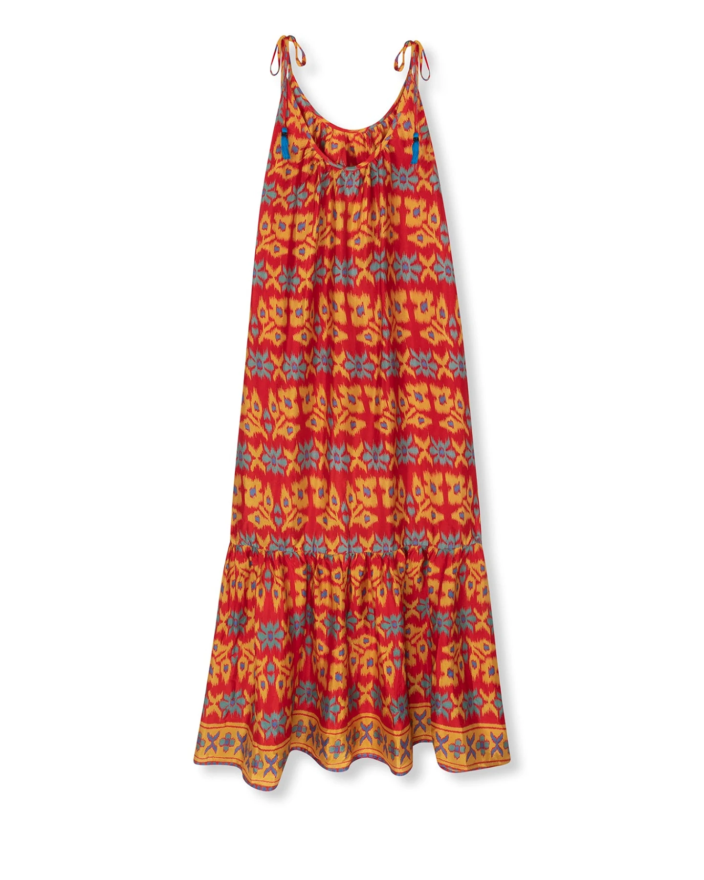 el.résidu Damen vegan Kleid Myra Rot/ Blau – Ansicht 2