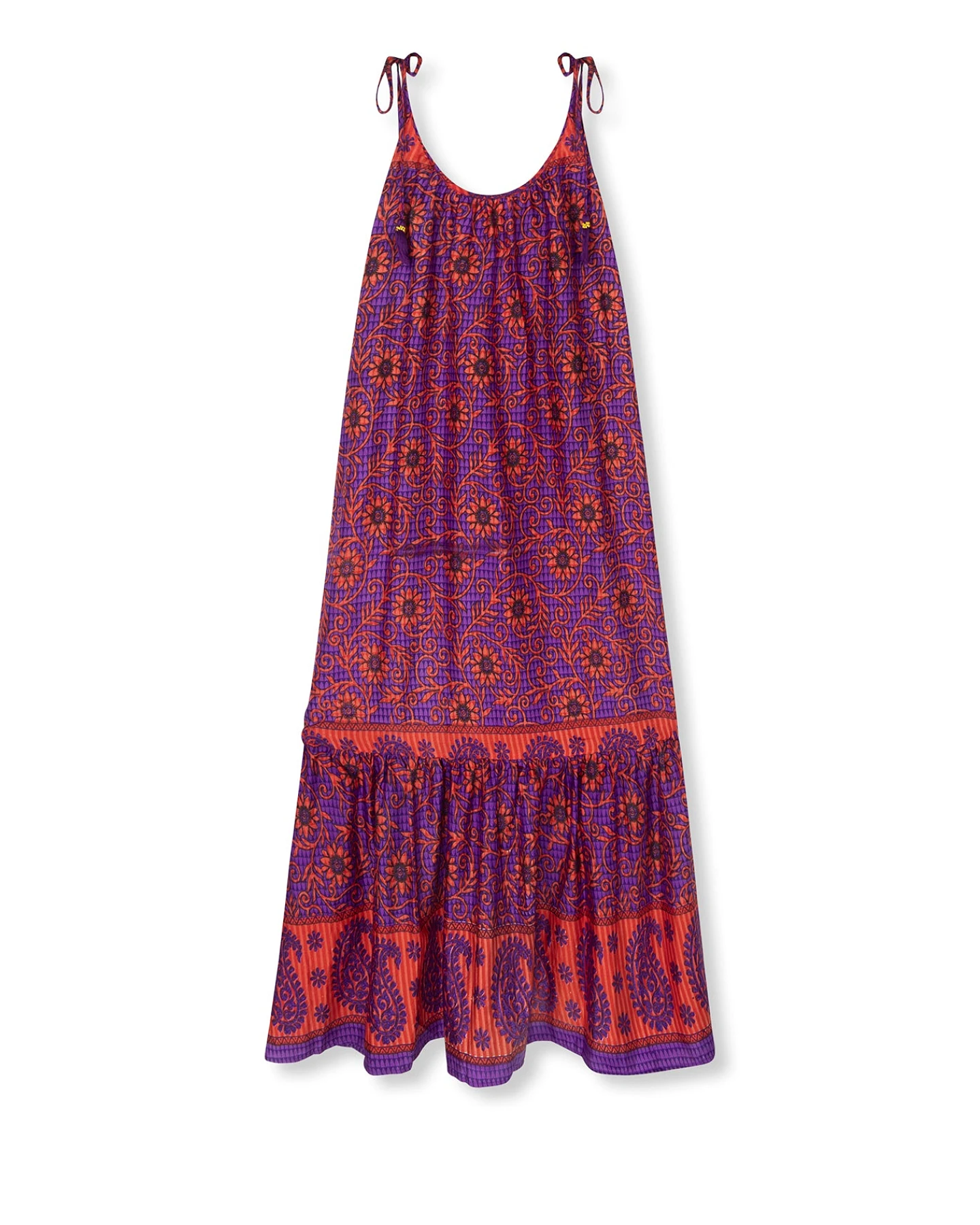 el.résidu Damen vegan Kleid Myra Lila/ Rot – Ansicht 2