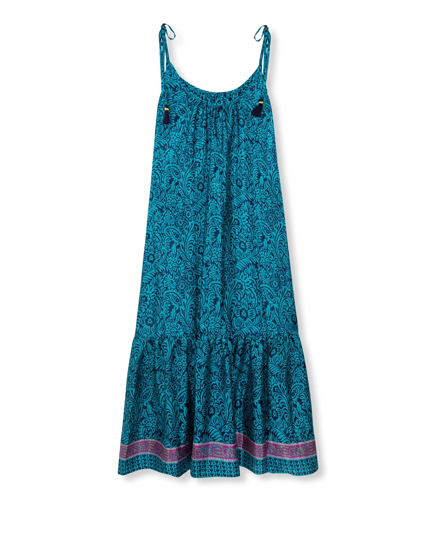 el.résidu Damen vegan Kleid Myra Blau – Ansicht 2