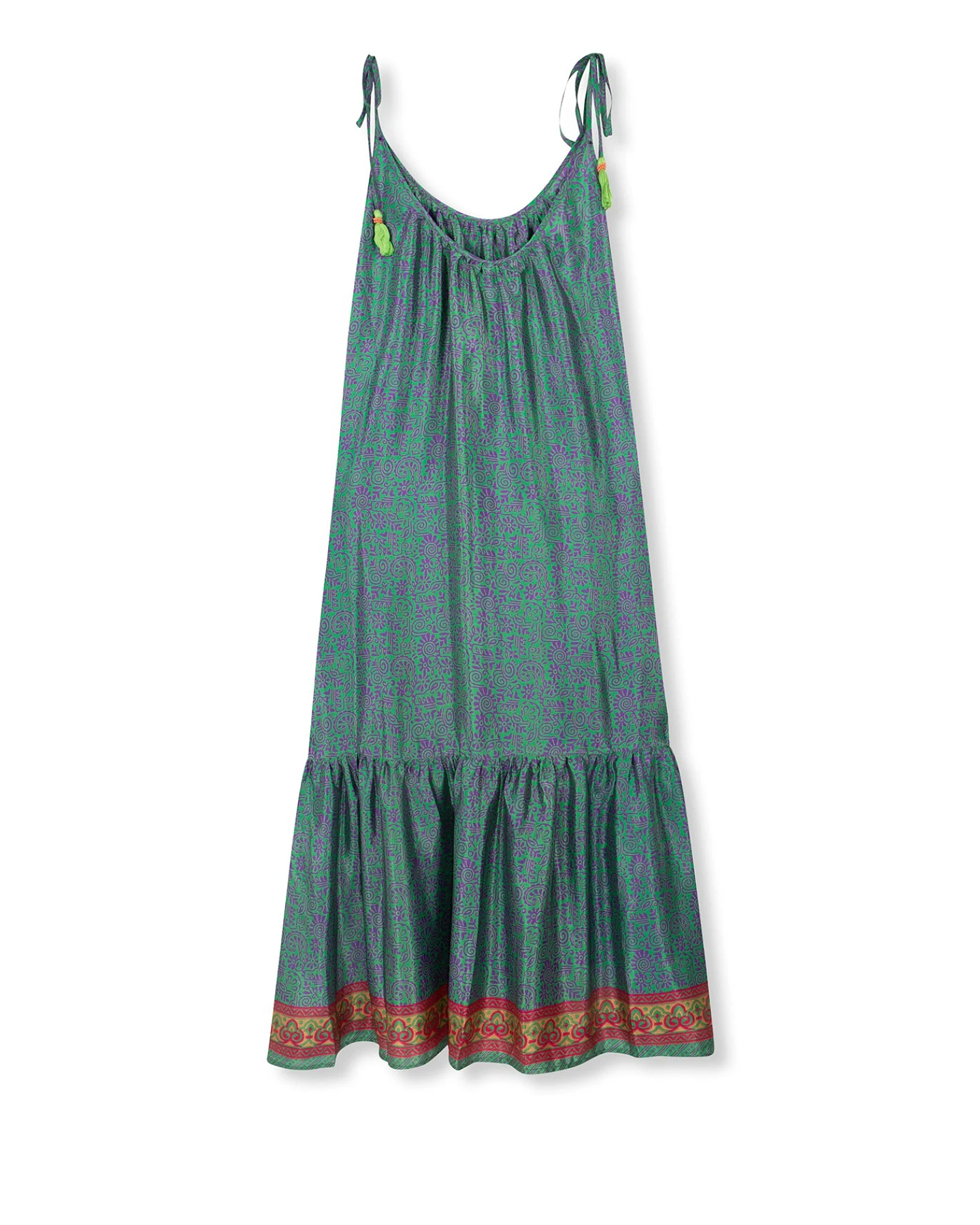 el.résidu Damen vegan Kleid Myra Grün/ Lila – Ansicht 2
