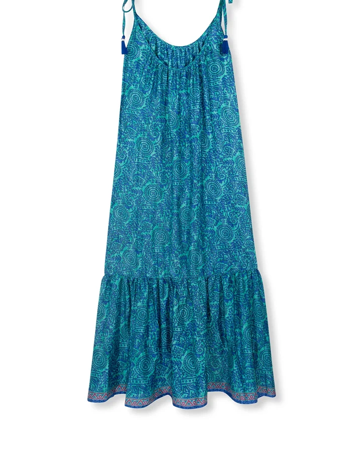 el.résidu Damen vegan Kleid Myra Dunkelblau
