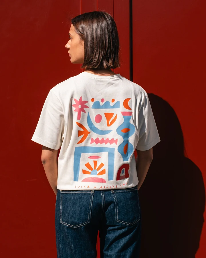Lucid Collective Damen vegan T-Shirt Bloom Mehrfarbig