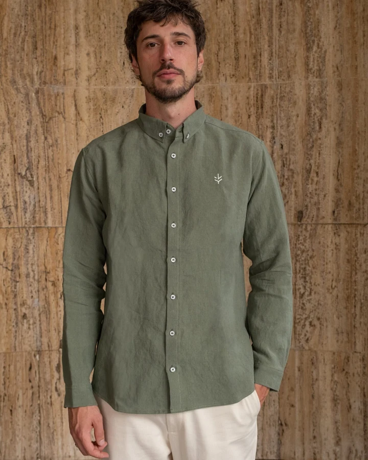 Lucid Collective Herren vegan Hemd Legacy Khaki