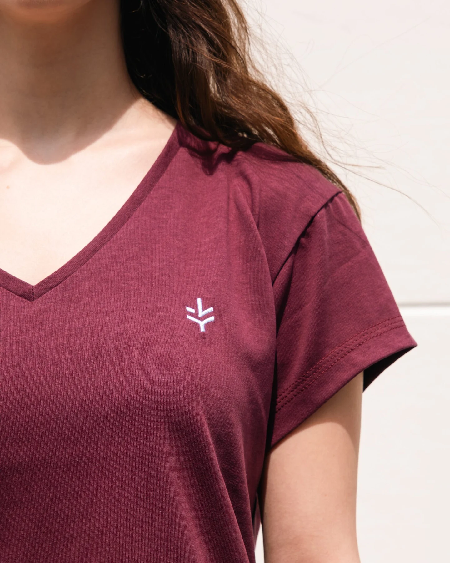 Lucid Collective Damen vegan T-Shirt Harmony Bordeaux – Ansicht 2