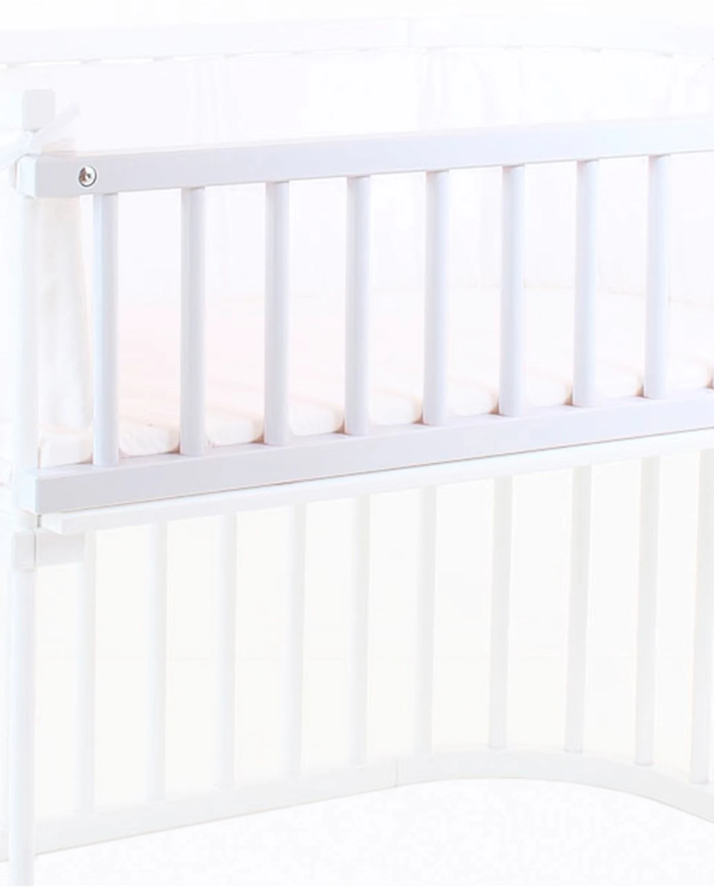 Babybay Babybay Original Verschlussgitter, Buche massiv, weiß lackiert einfache Montage – Ansicht 2