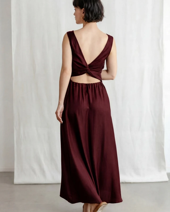Jyoti - Fair Works Damen vegan Kleid Khushi Grape