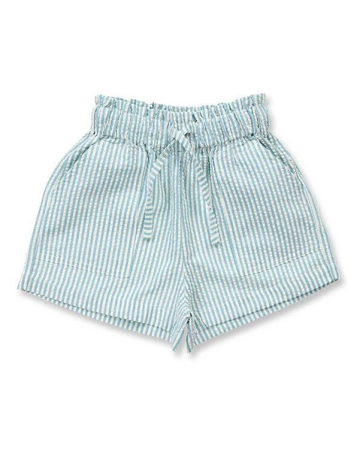 Sense Organics Mädchen Shorts blau-weiß geringelt, Modell OLIVIA