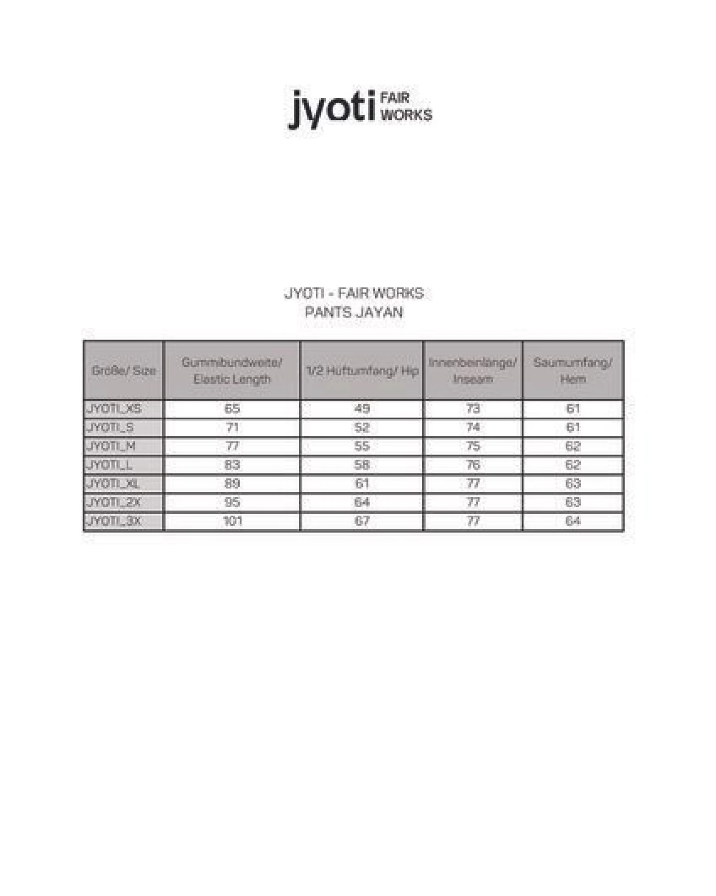Jyoti - Fair Works Bio-Baumwoll Hose Jayan – Ansicht 4