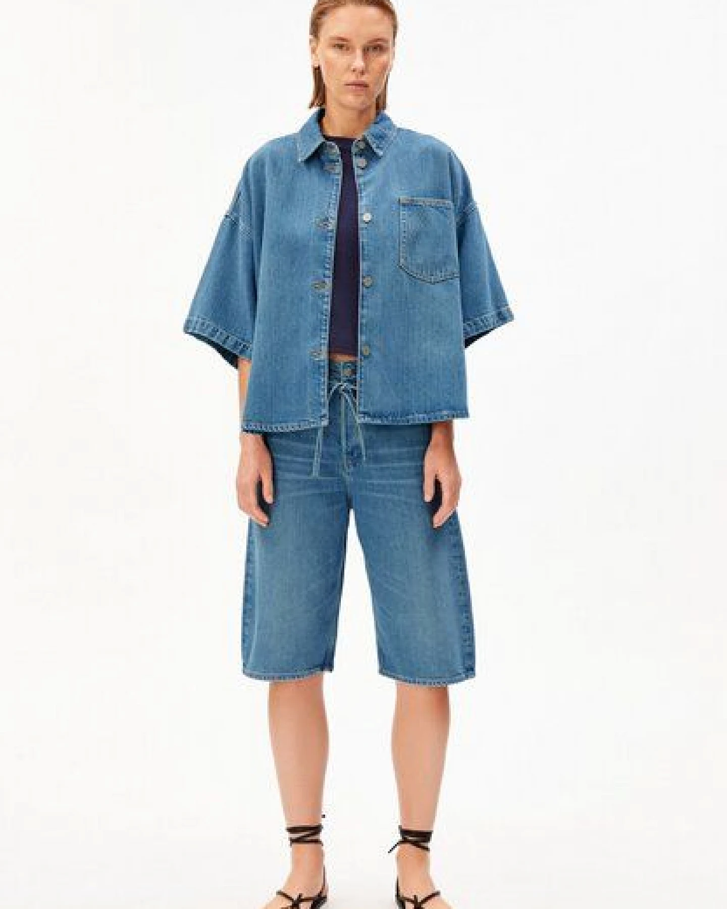 ARMEDANGELS DENIM Damen Jeans-Overshirt aus Baumwoll-Lyocell-Mix – Ansicht 4