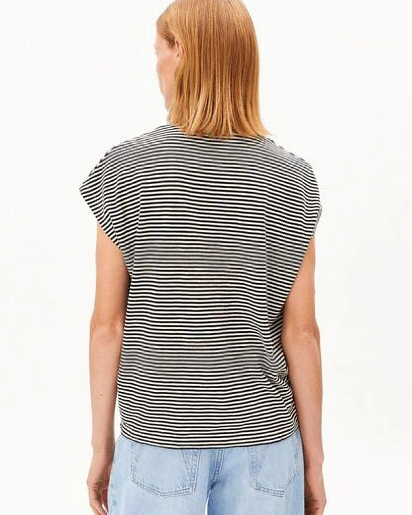 ARMEDANGELS SLUB JERSEY STRIPE Damen T-Shirt aus Bio-Baumwolle – Ansicht 2