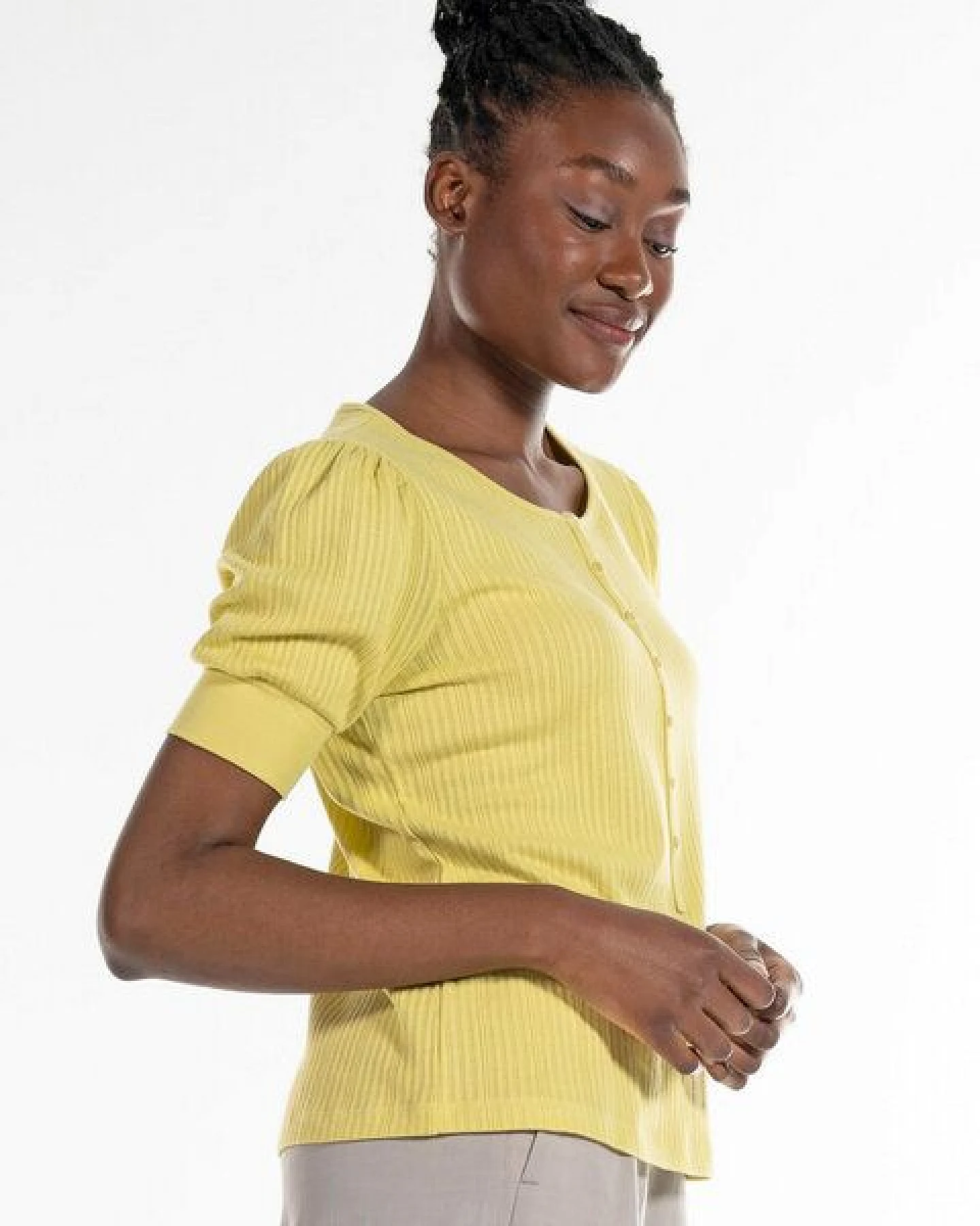 Alma & Lovis Blusenshirt aus feinem Rippen-Jersey – Ansicht 3