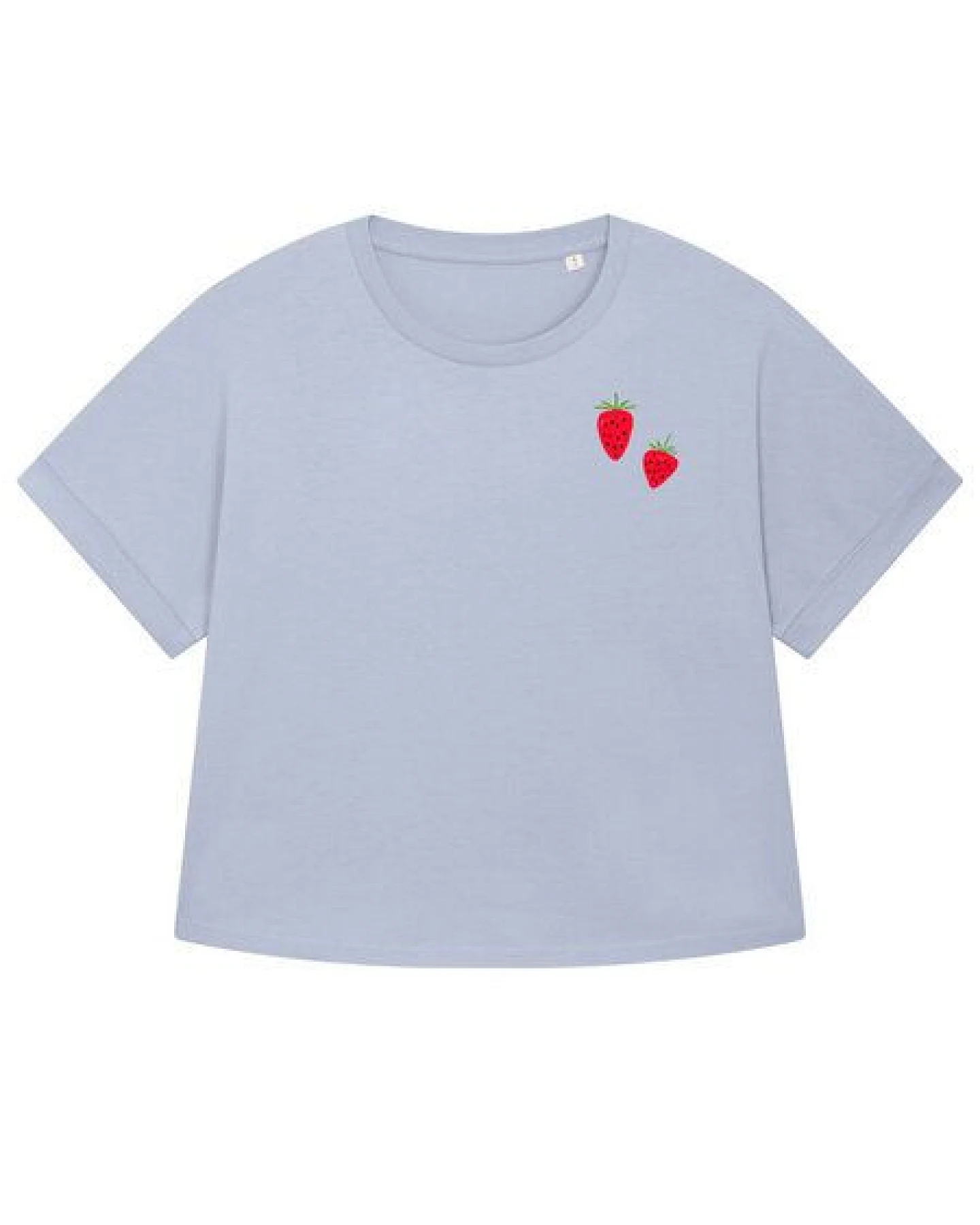 Kultgut Artdesign Biofair - Oversize Shirt/ Little Strawberrys – Ansicht 4