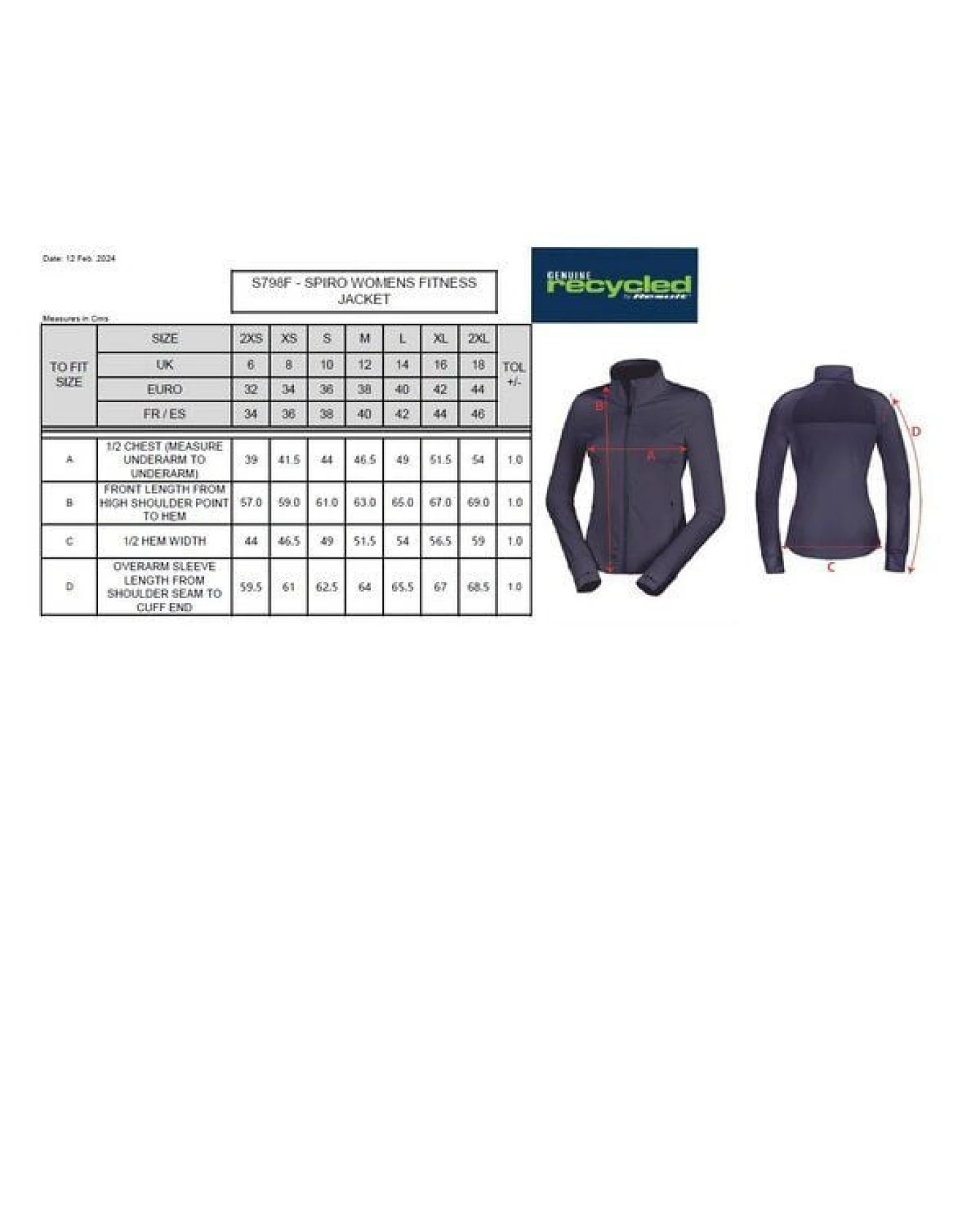 Result Genuine Recycled Recycelte Fitnessjacke für Damen – Ansicht 3