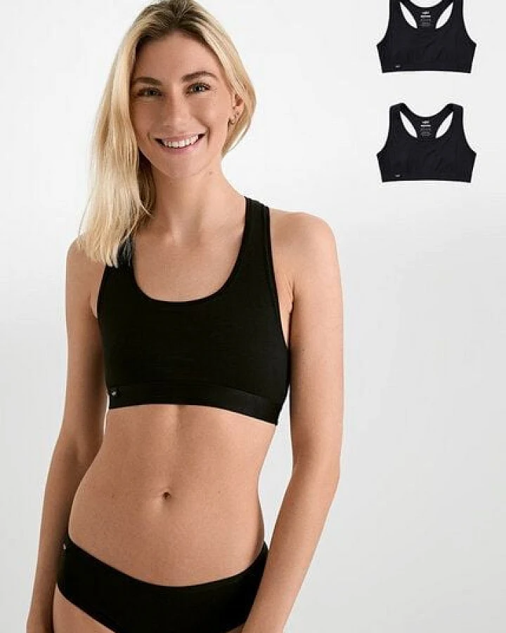 wijld GmbH DAMEN BRALETTE AUS HOLZ (2er-Pack) wijld - MERLE BLACK