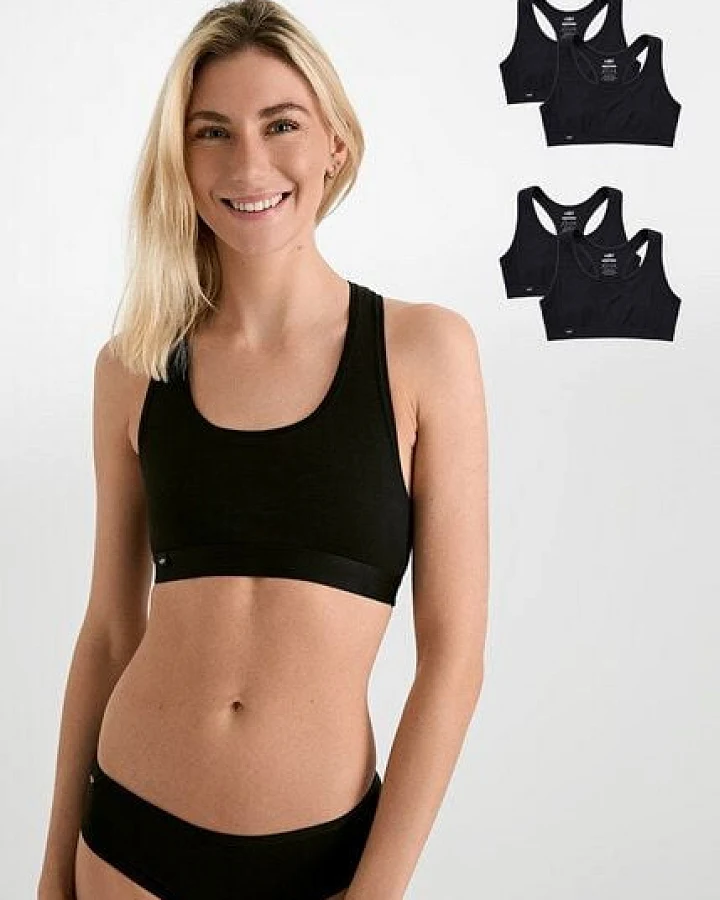 wijld GmbH DAMEN BRALETTE AUS HOLZ (4er-Pack) wijld - MERLE BLACK