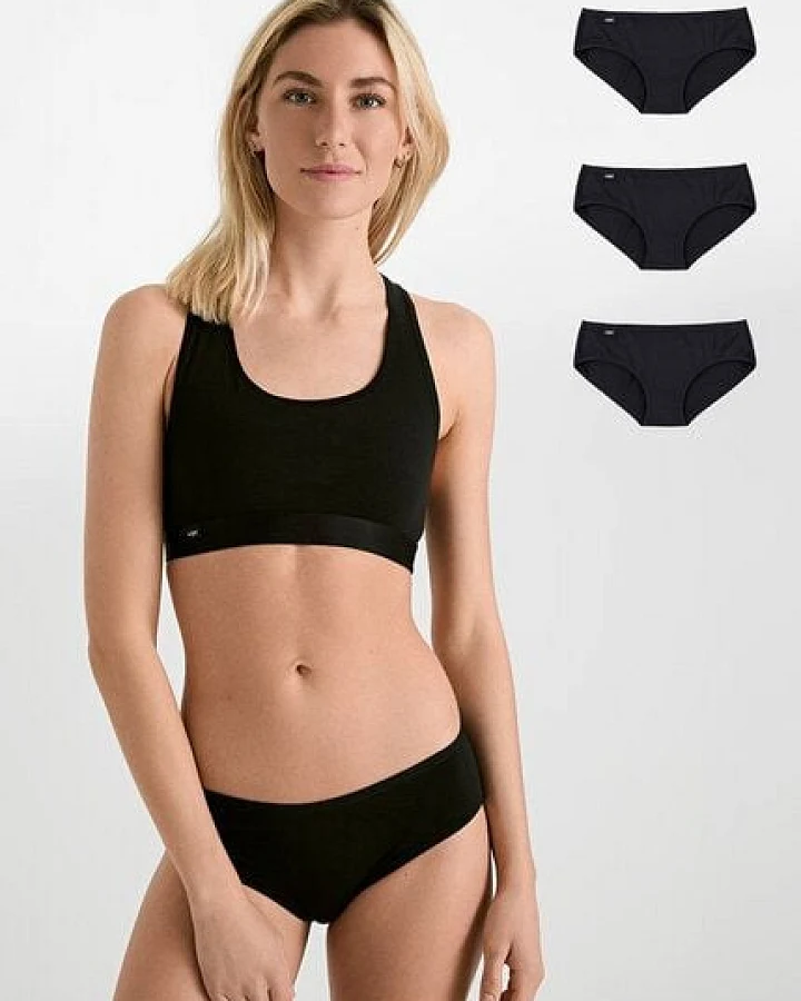 wijld GmbH DAMEN SLIP AUS HOLZ (3er-Pack) wijld - MADITA BLACK