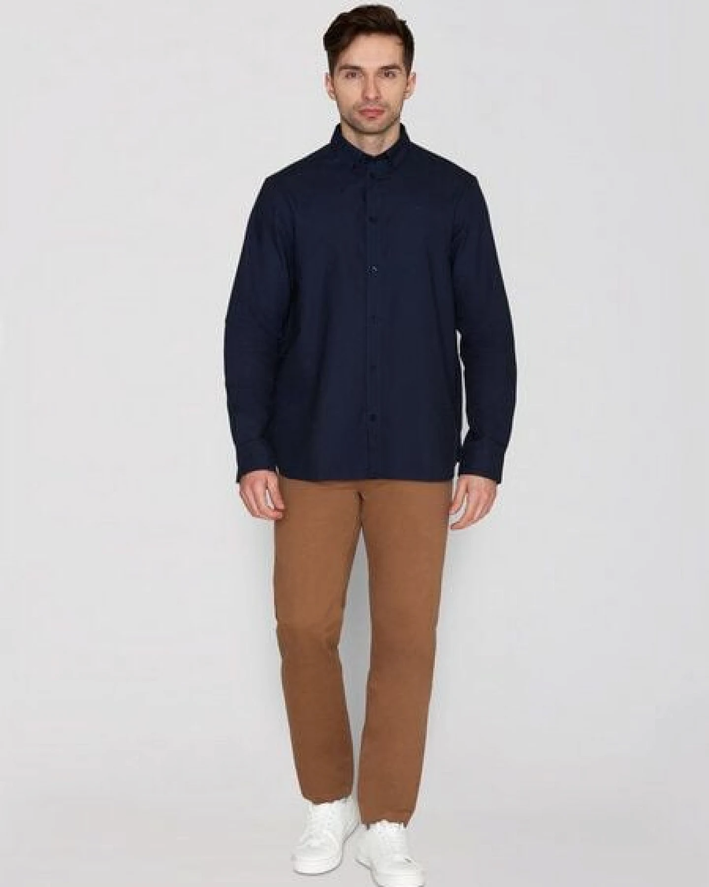 KnowledgeCotton Apparel Oxford Hemd - HARALD small owl oxford regular fit shirt - aus Bio-Baumwolle – Ansicht 2