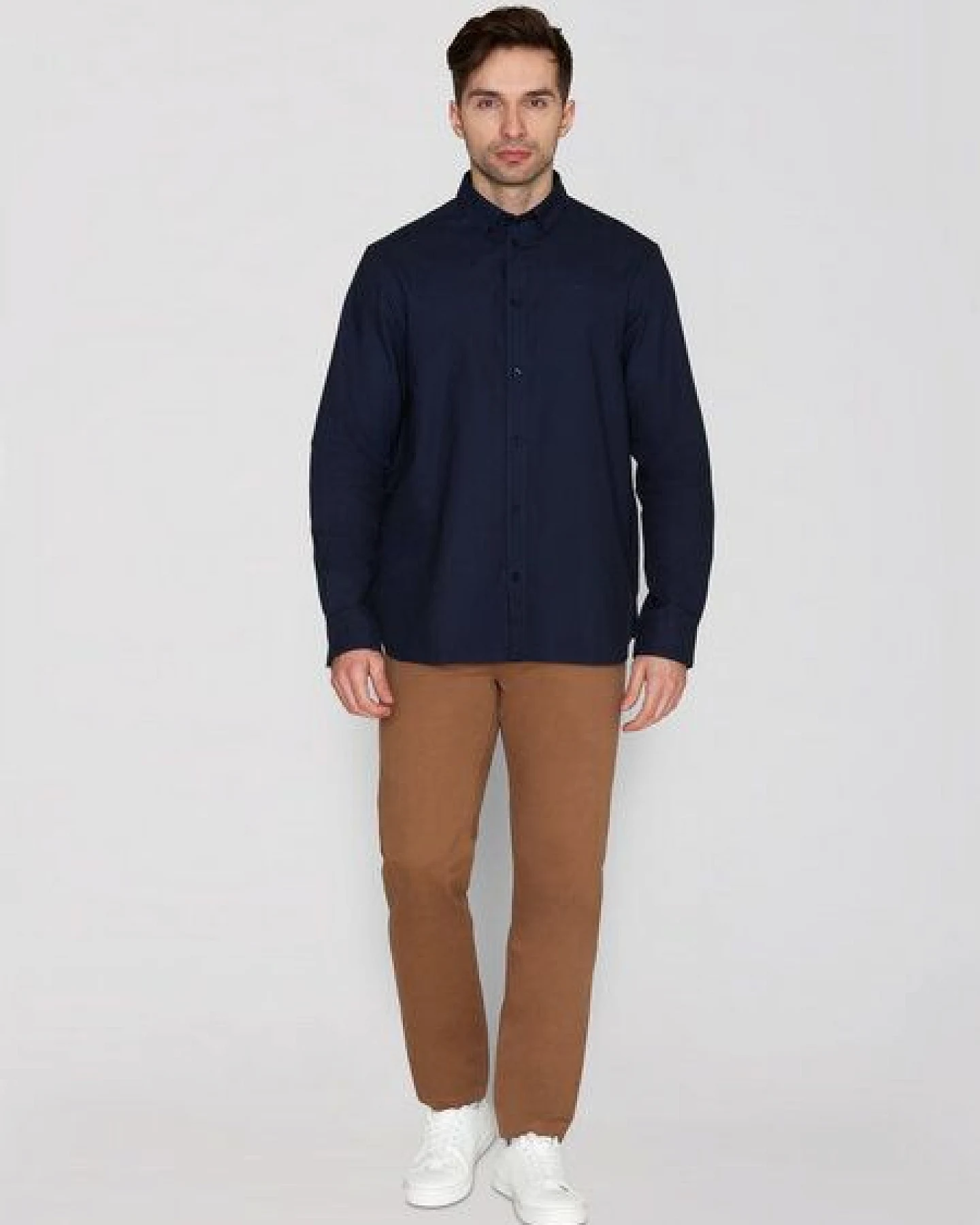 KnowledgeCotton Apparel Oxford Hemd - HARALD small owl oxford regular fit shirt - aus Bio-Baumwolle – Ansicht 2