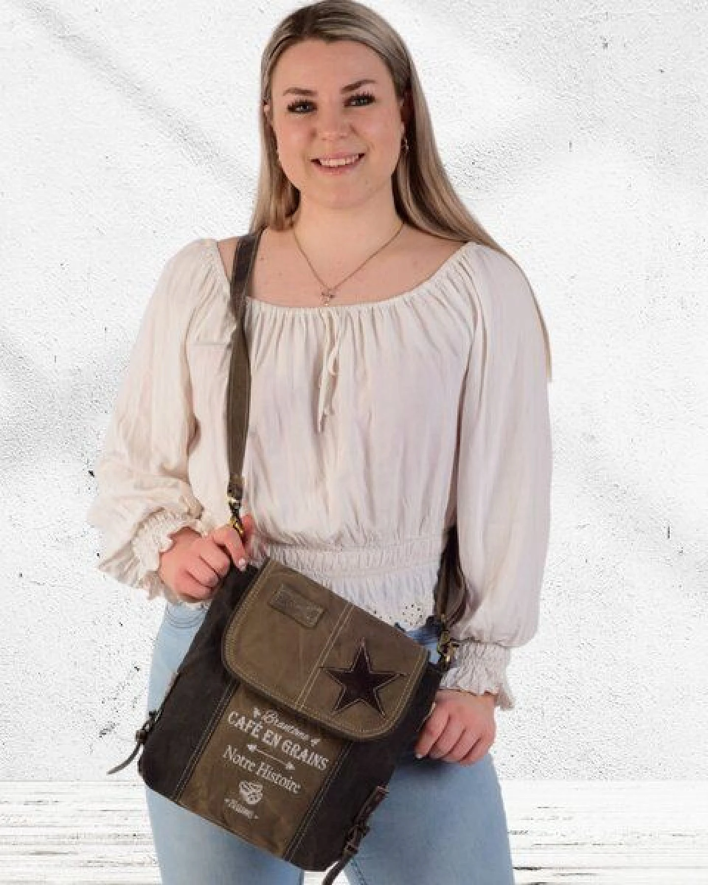 Sunsa Vintage Umhängetasche Damen Tasche Canvas Schultertasche Messenger Bag – Ansicht 2