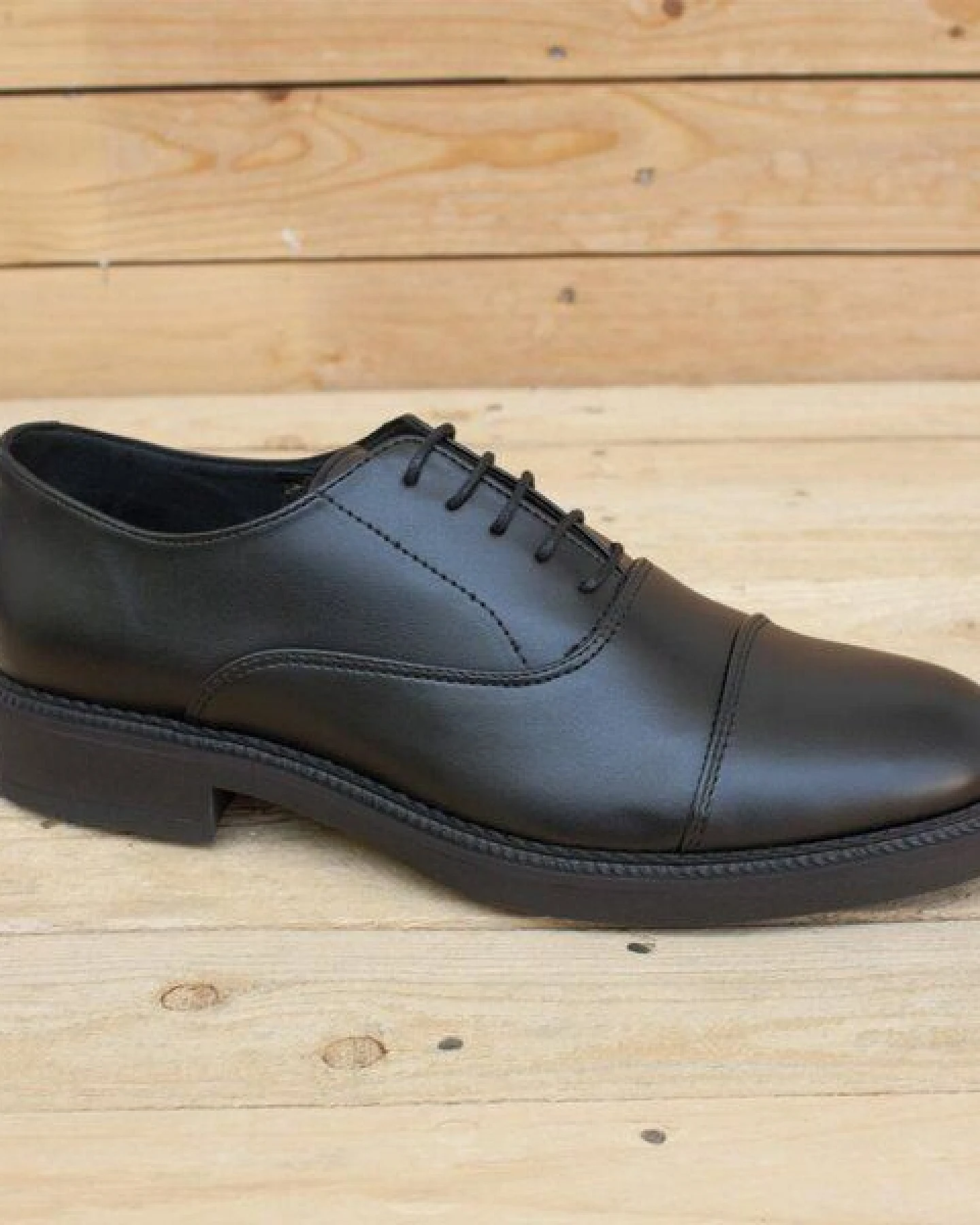 Shoezuu Vegan Vegane Apple Skin 5 Eye Business Halbschuhe schwarz – Ansicht 2