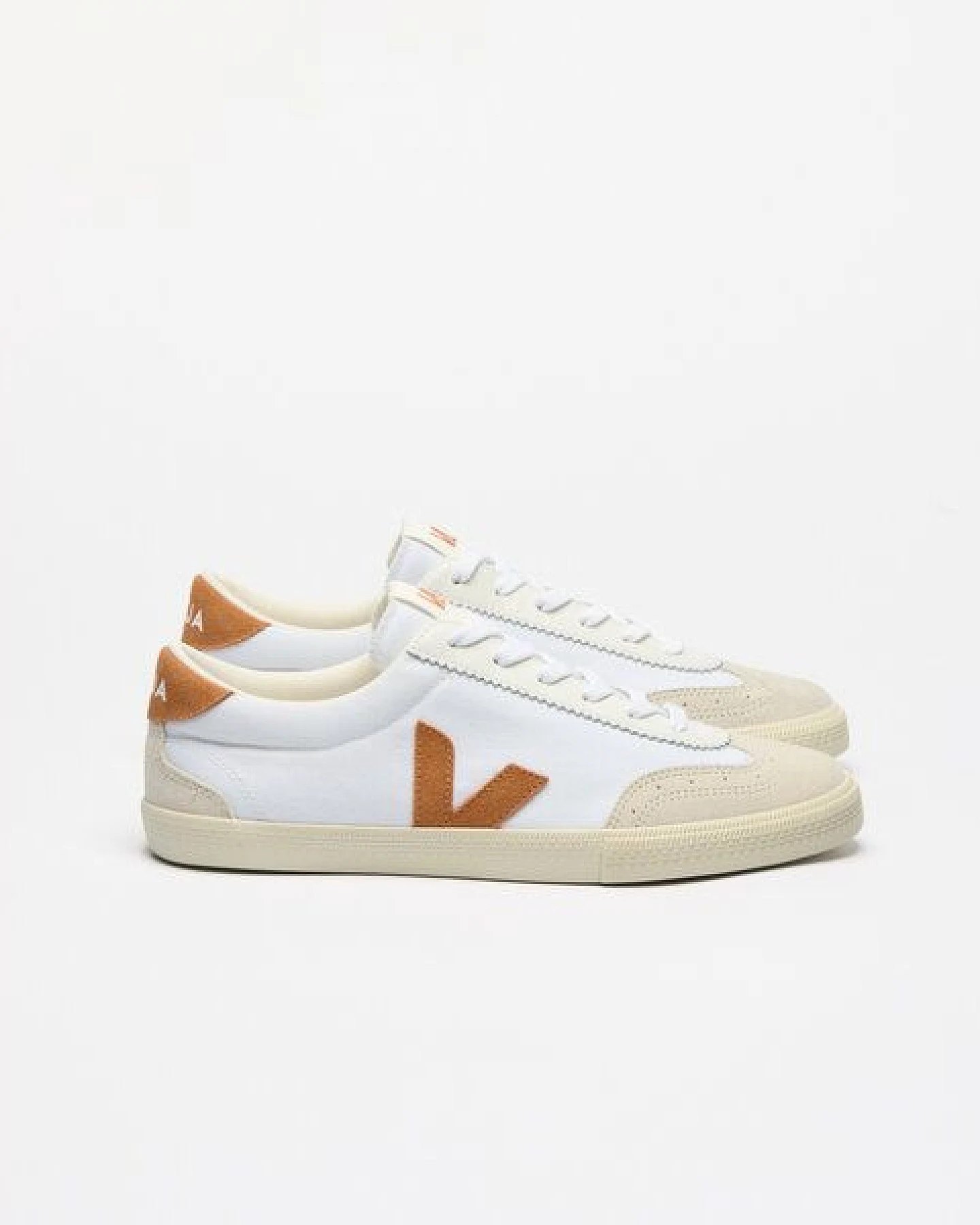 Veja Damen-Sneaker Volley Canvas White Umber – Ansicht 4