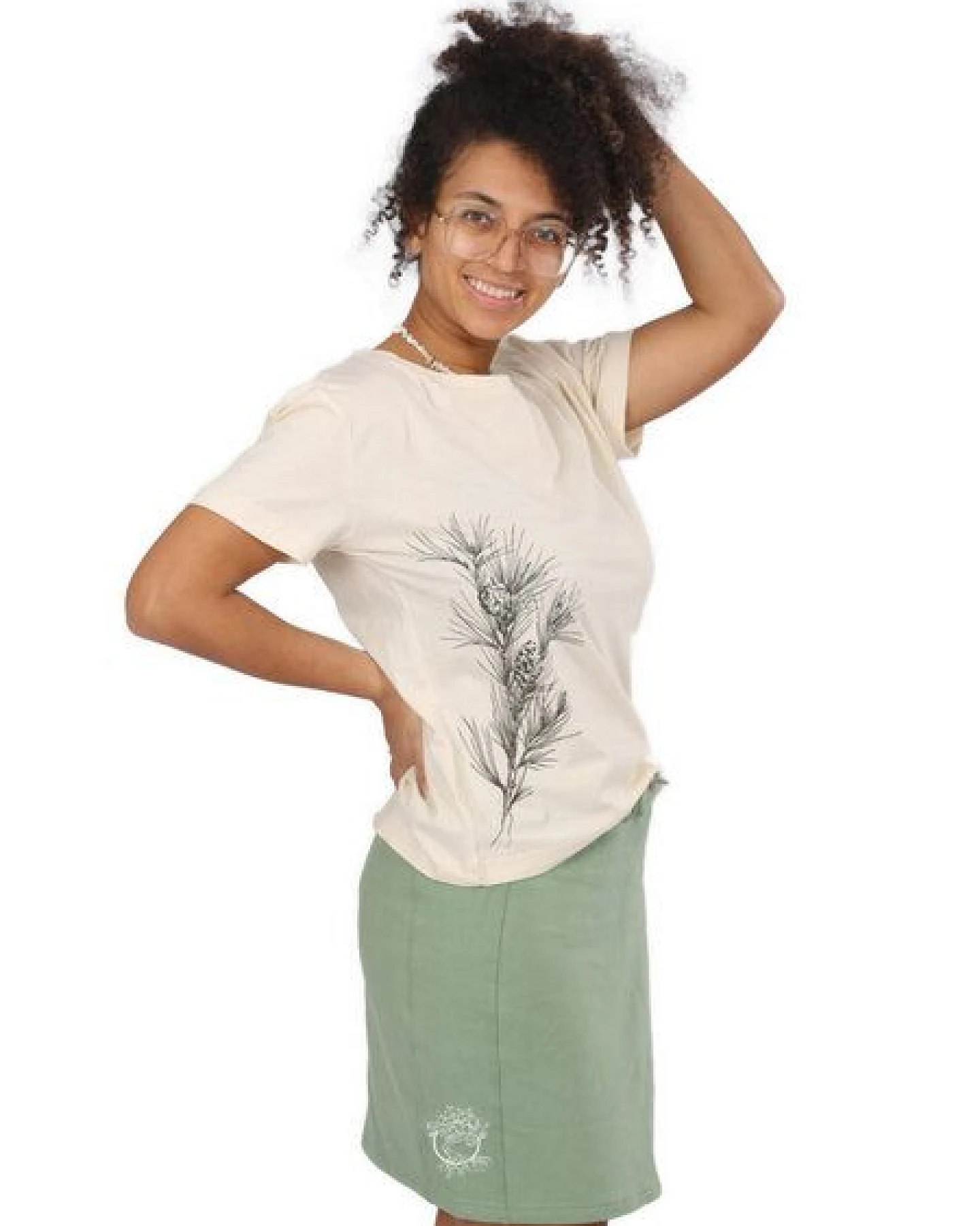 Life-Tree Organic Skirt Women Olive – Ansicht 2