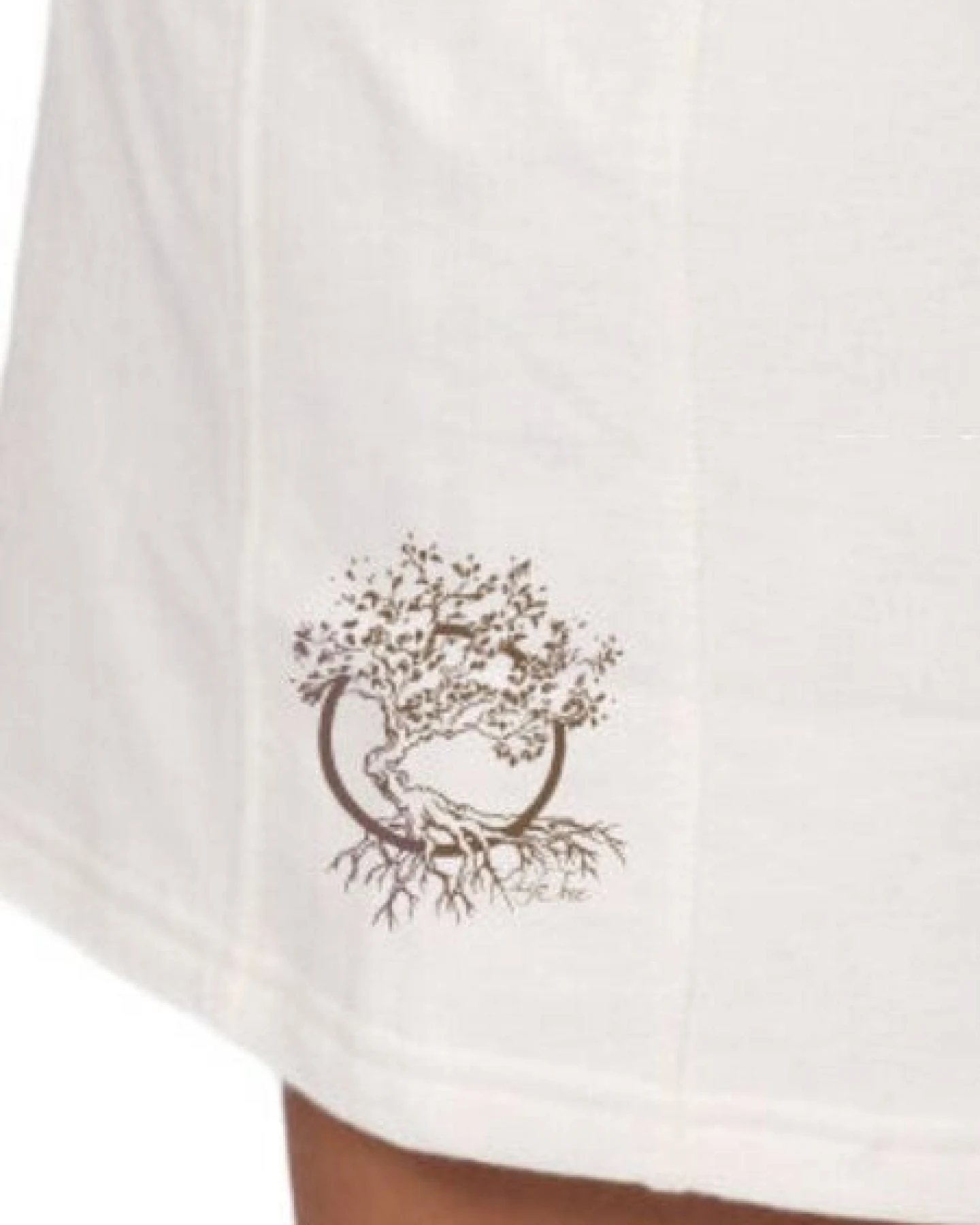 Life-Tree Sweat Rock aus Biobaumwolle mit Logo - Motiv "Olive" Damen in Bambus Grün / Natural White – Ansicht 4