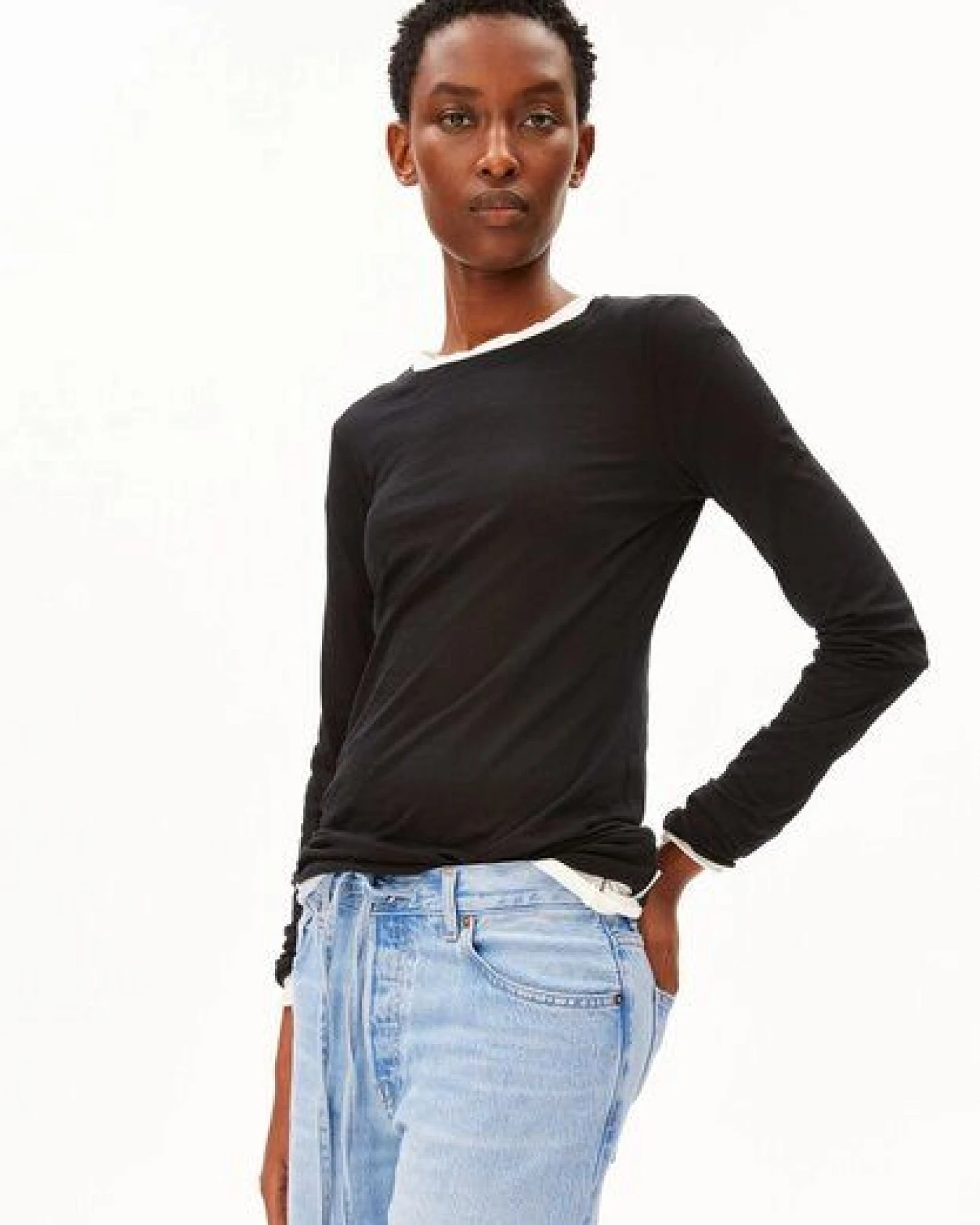 ARMEDANGELS EINIAARA SOFT Damen Longsleeve aus Bio-Baumwolle – Ansicht 2