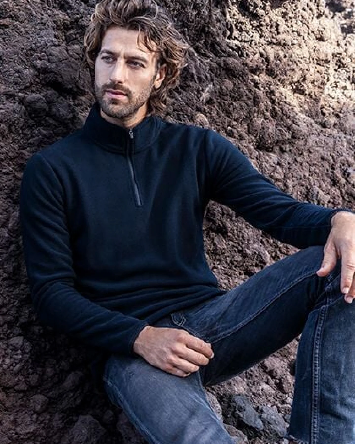 Promodoro Men´s Recycled Fleecepullover bis 5XL Troyer Pulli mit Viertelreißverschluss – Ansicht 2