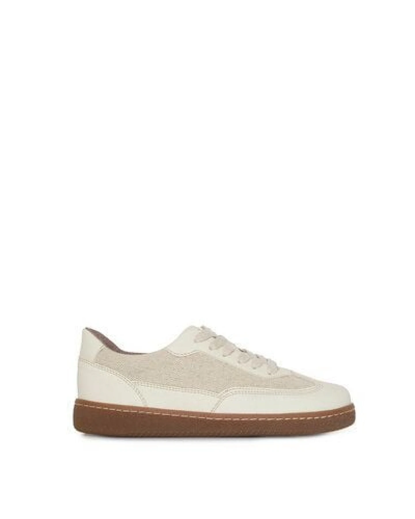 AGAZI NOMAD SUN – beige Apfel-Kunstleder und Leinen Turnschuhe – Ansicht 2