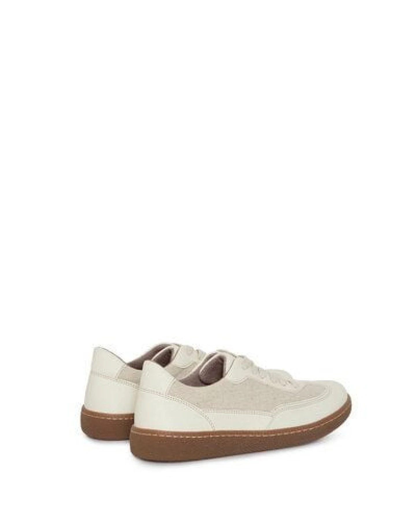 AGAZI NOMAD SUN – beige Apfel-Kunstleder und Leinen Turnschuhe – Ansicht 4