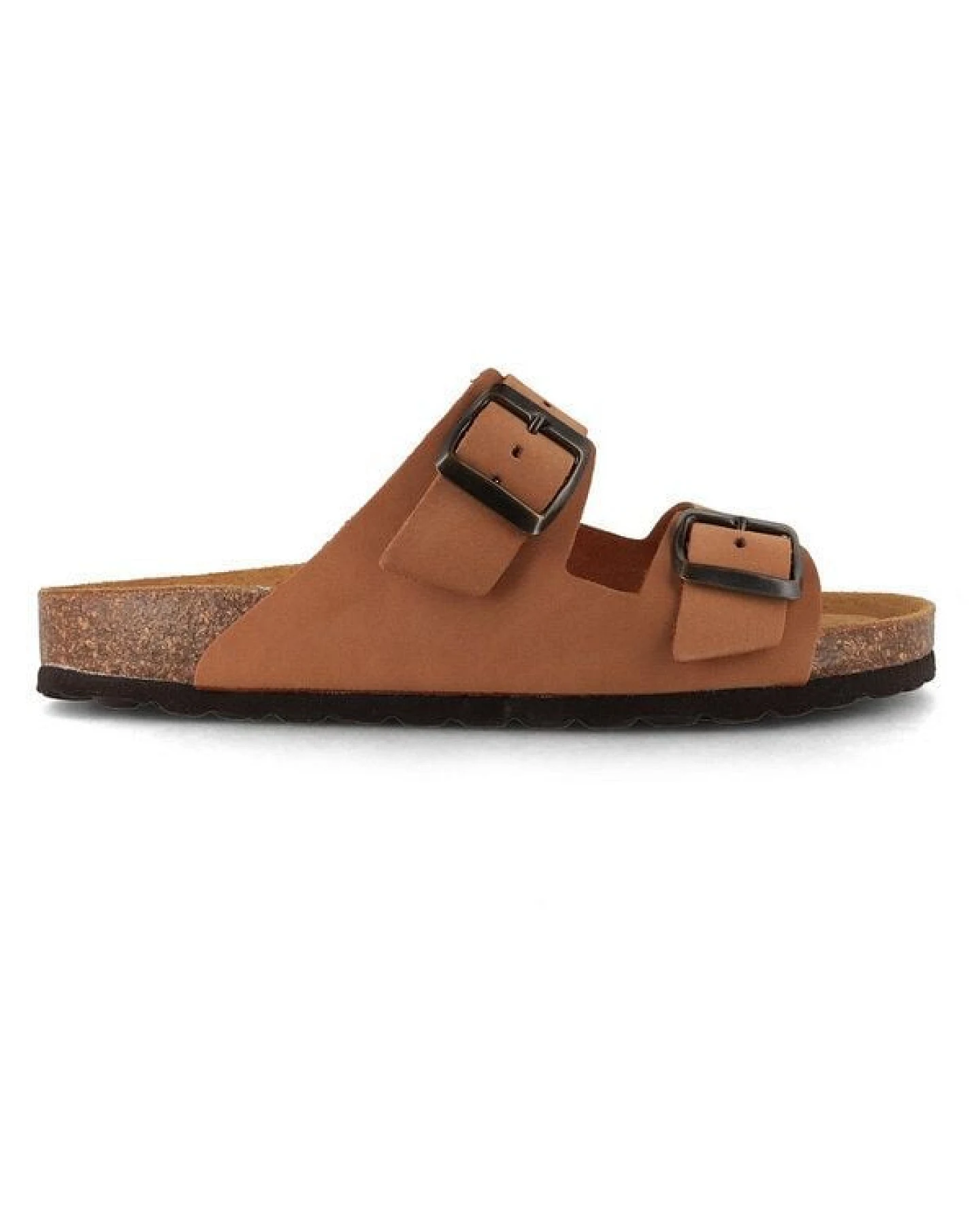 Tuffeln Leder-Pantoletten Föhr mit weichem Kork-Fußbett Zweischnaller-Sandalen – Ansicht 3