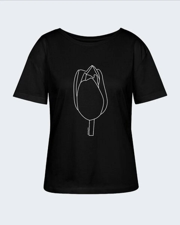 bellaLEYK T-Shirt „See Flowers“ – Bio-Baumwoll-Shirt mit Tulpenprint