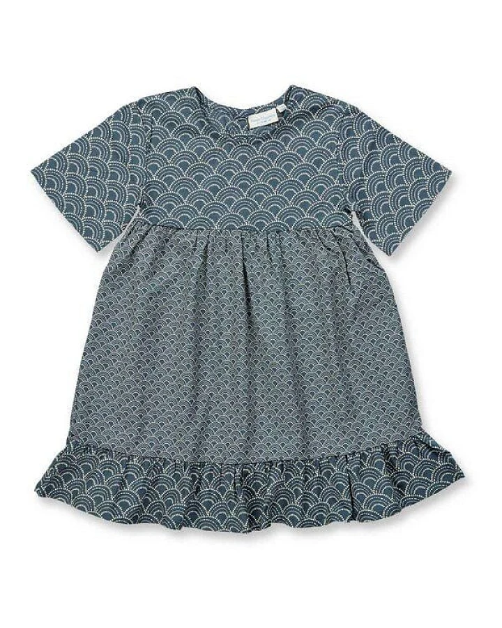 sense-organics Mädchenkleid mit Wellendruck, Modell NURIA