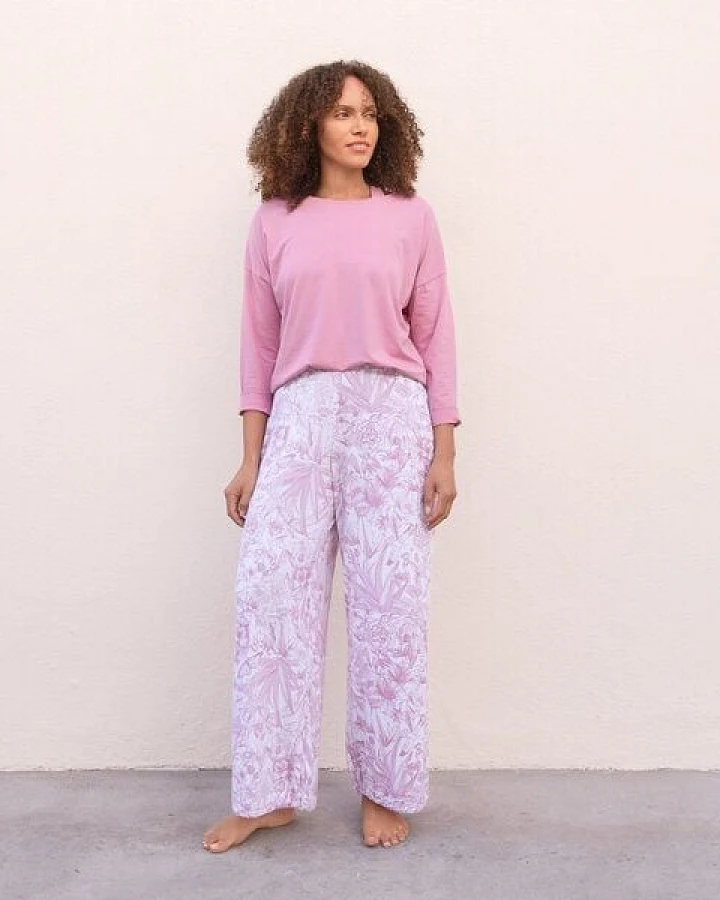 Jaya KAIRO COTTON FLOWERS - Damen - Yoga/Loungepants mit Print aus elastischer Biobaumwolle