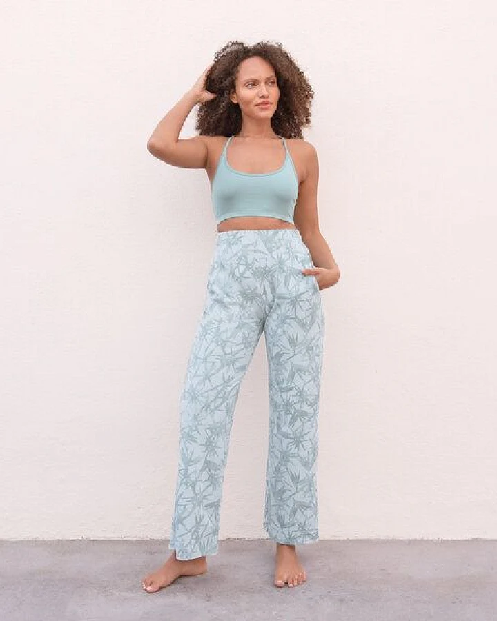 Jaya KAIRO COTTON NATURE - Damen - Yoga/Loungepants mit Print aus elastischer Biobaumwolle