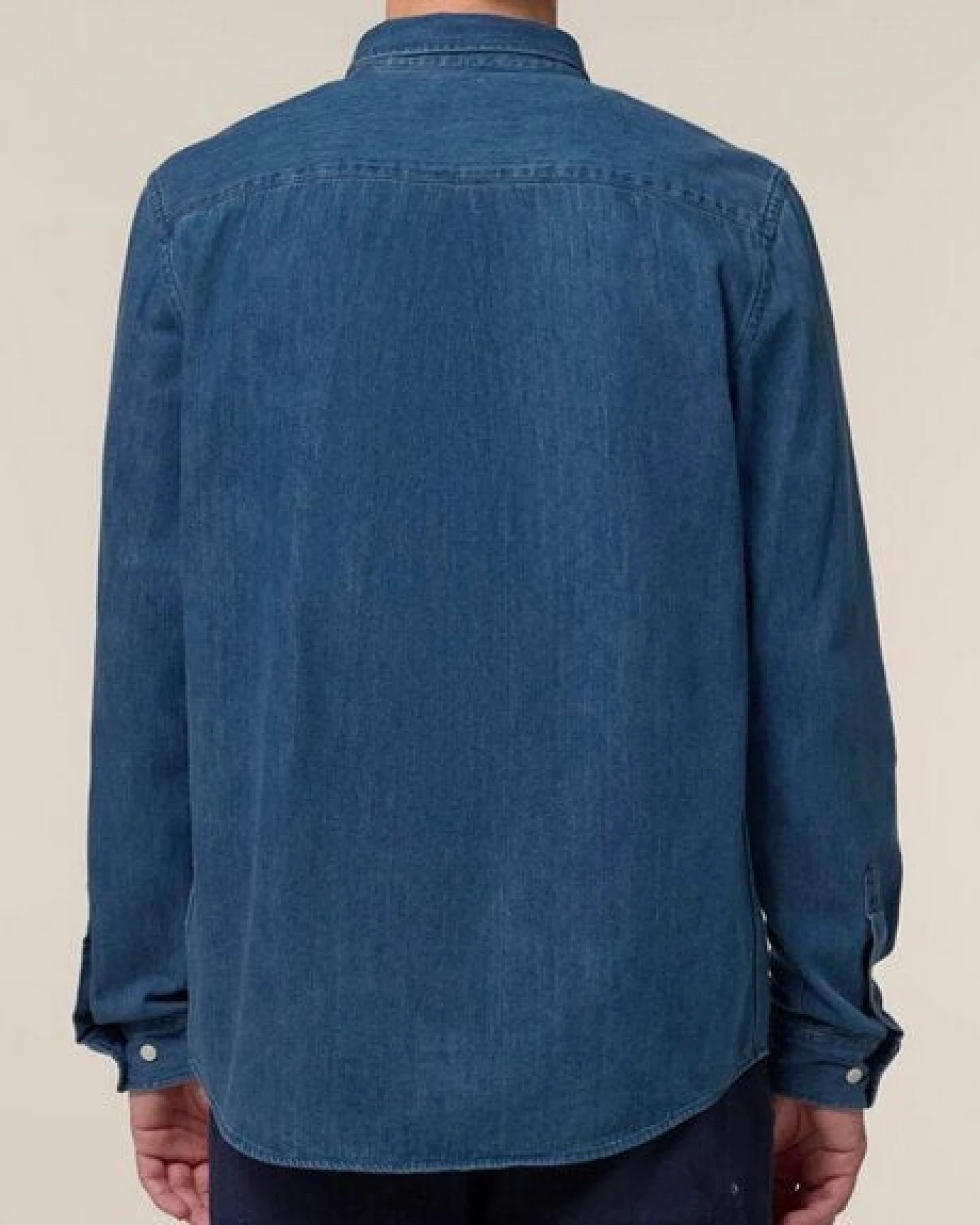 FAIRTICKEN BASICS Herren Jeans Hemd aus 100% Bio-Baumwolle – Ansicht 2