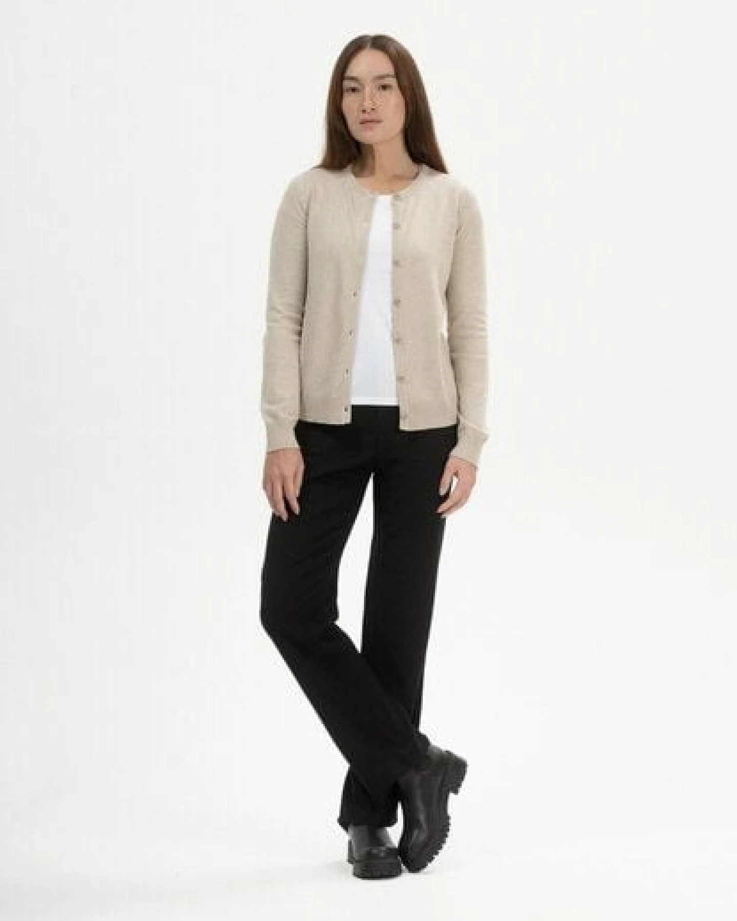 MELA Feinstrick Cardigan Style NAMEEN aus 100% Bio-Baumwolle – Ansicht 3