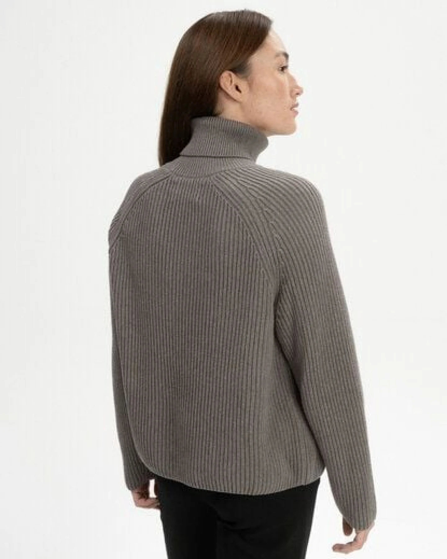 MELA Rippstrick Rollkragenpullover Style CHIRHA aus 100% Bio-Baumwolle – Ansicht 3