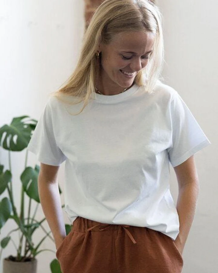 FUXBAU Frauen Basic T-Shirt