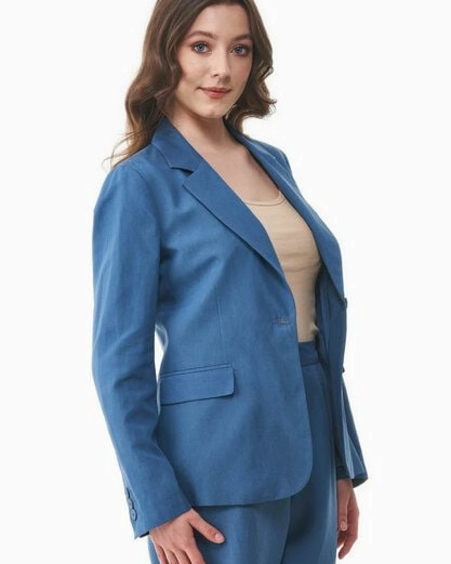 ORGANICATION Blazer aus TENCEL Lyocell und Leinen – Ansicht 3