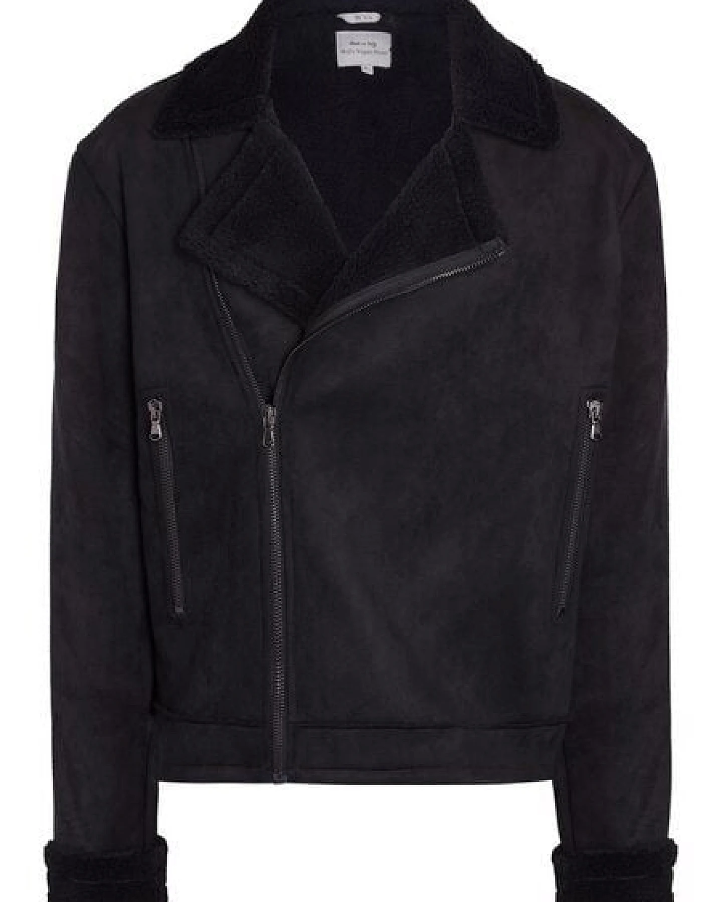 Will's Vegan Shop Recycelte Aviator aus veganem Shearling – Ansicht 2