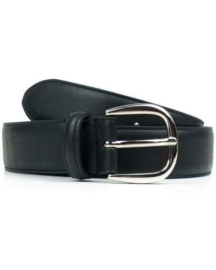 Will's Vegan Shop D-Ring-Gürtel, 3 cm Schwarz Herren