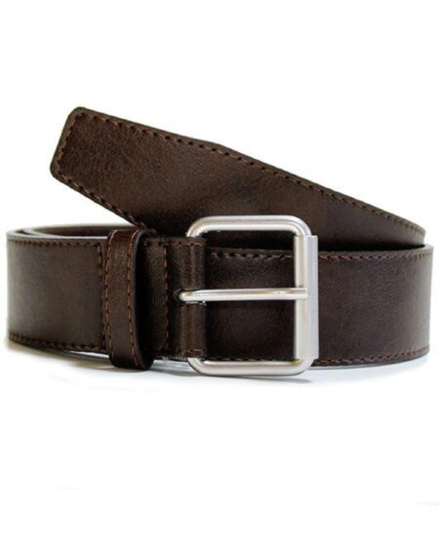 Will's Vegan Shop Jeansgürtel 4cm Dunkelbraun Herren – Ansicht 2