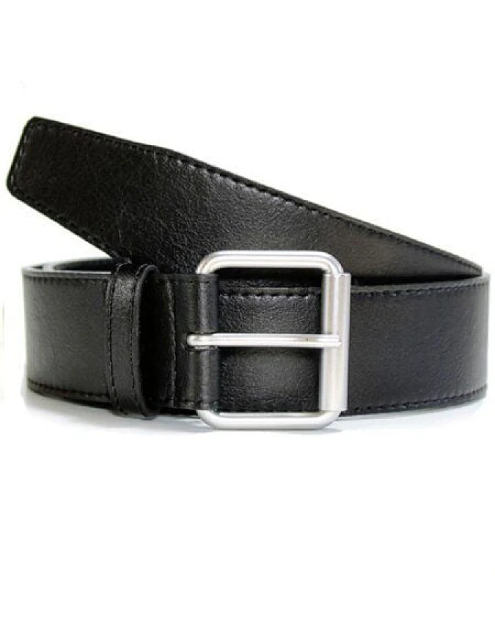 Will's Vegan Shop Jeansgürtel 4cm Schwarz Herren