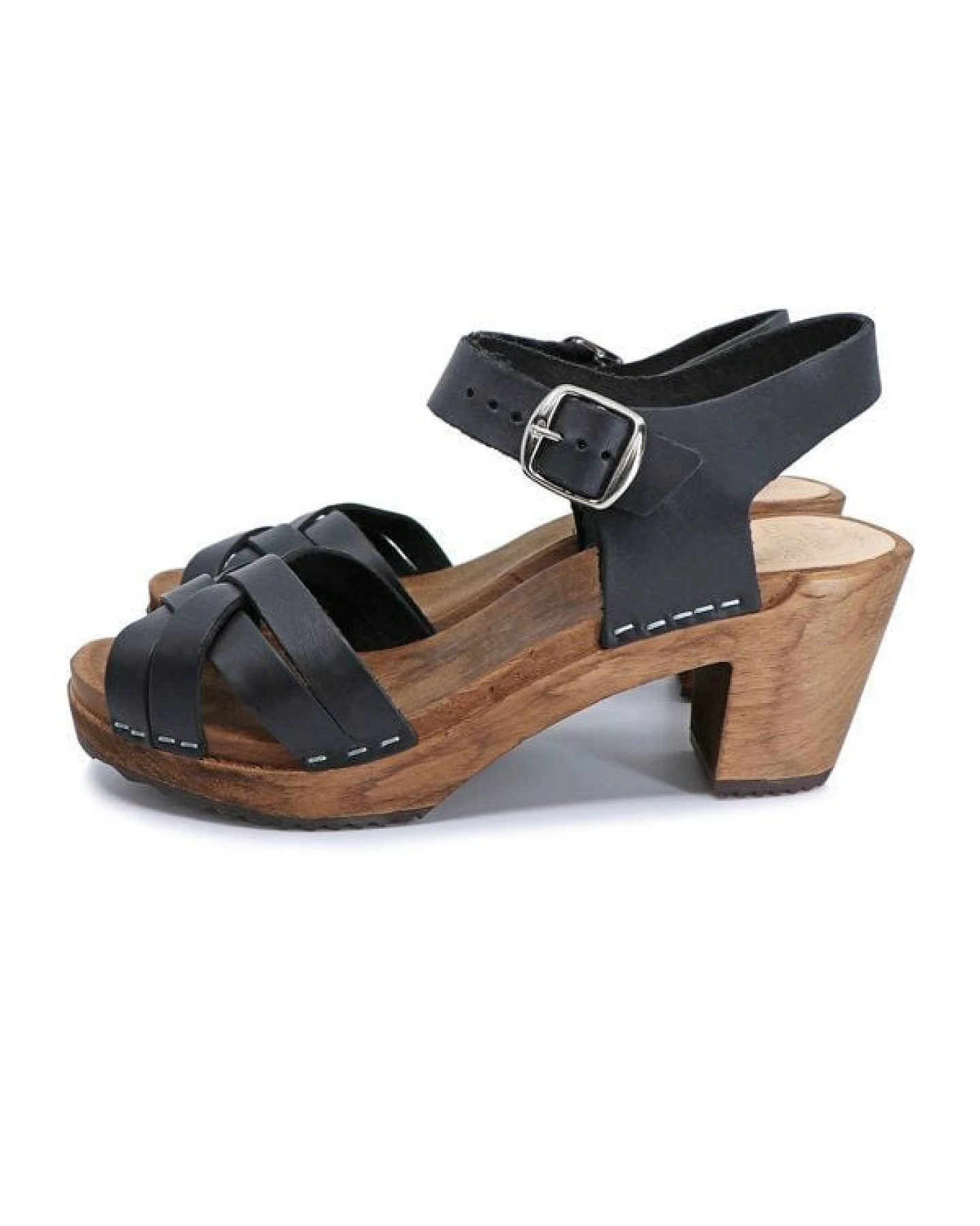 TILDE - schwedische Holz Clogs Sandale von me&myclogs - high mid heel - für SCHLANKE Füße – Ansicht 2