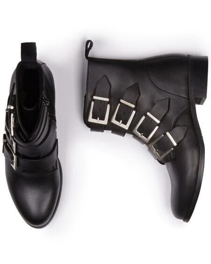 Will's Vegan Shop 4-Riemen-Biker-Stiefel