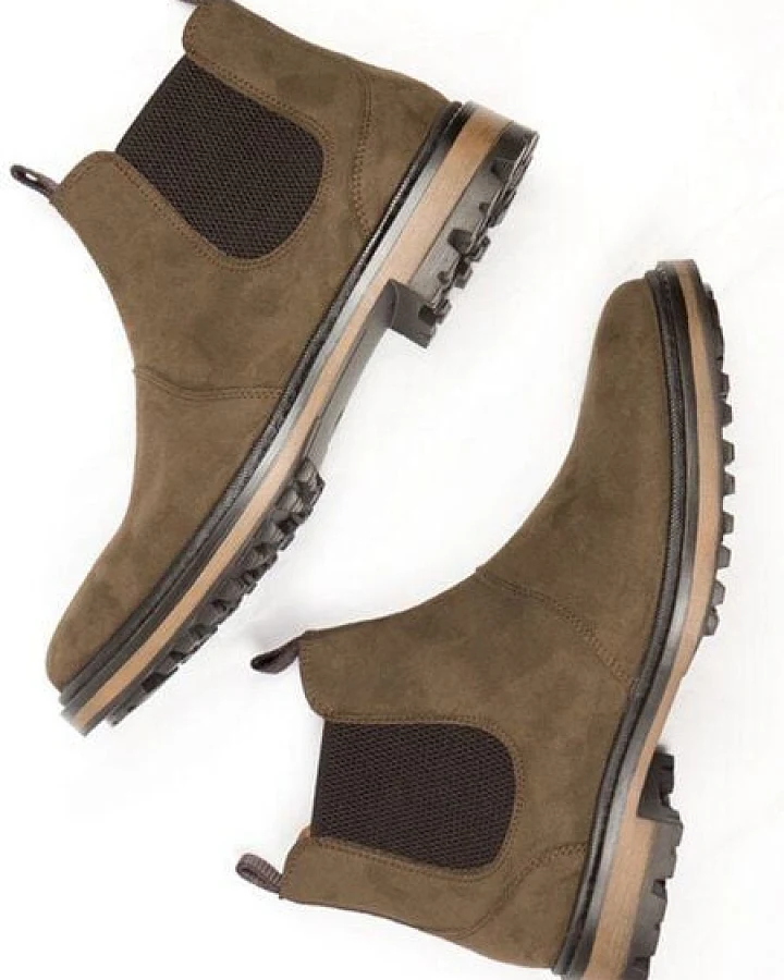 Will's Vegan Shop Continental Chelsea-Stiefel Veganes Wildleder Herren