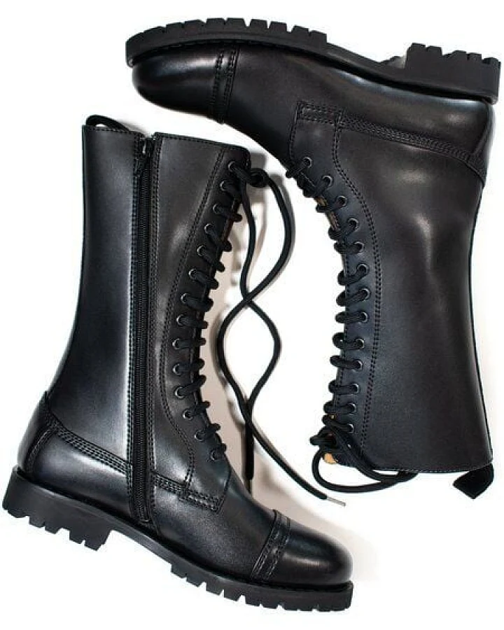 Will's Vegan Shop Goodyear Welt 14 Eye Stiefel Damen