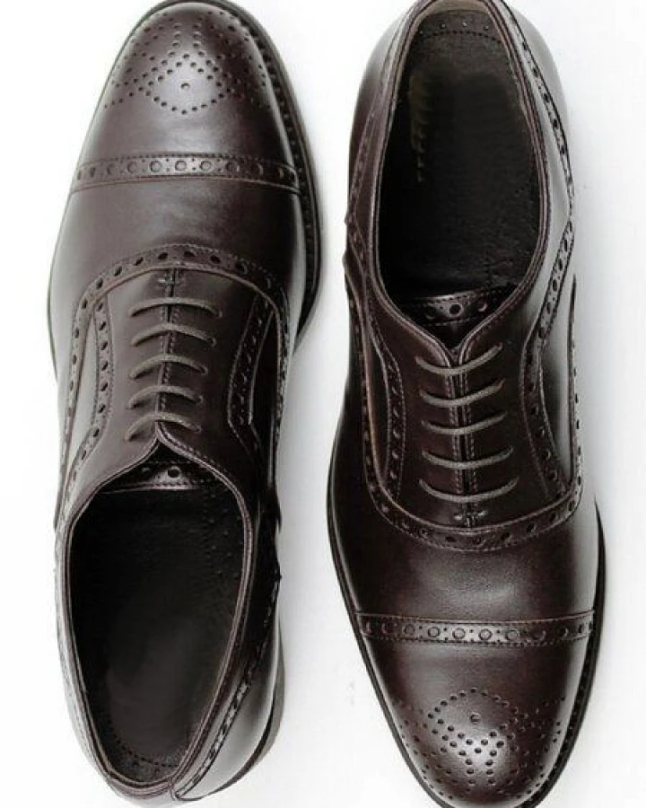 Will's Vegan Shop Goodyear Welt Brogues Dunkelbraun Herren